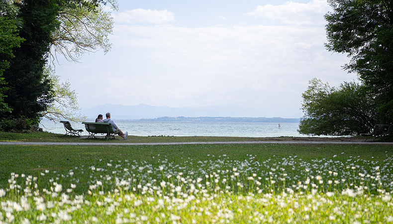 Roseninsel, Blick zum Starnberger See