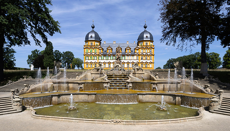 Seehof Palace with waterworks